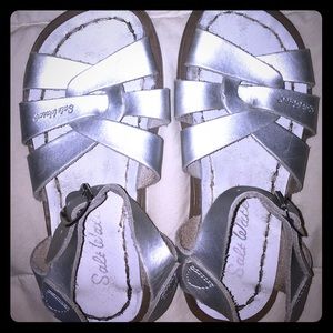 Silver Saltwater Sandals